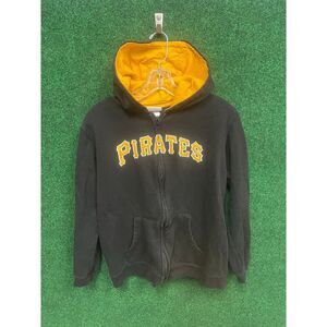 90s Pittsburgh Pirates YOUTH Black & Yellow Hoodie Sweatshirt Sz XL Unisex